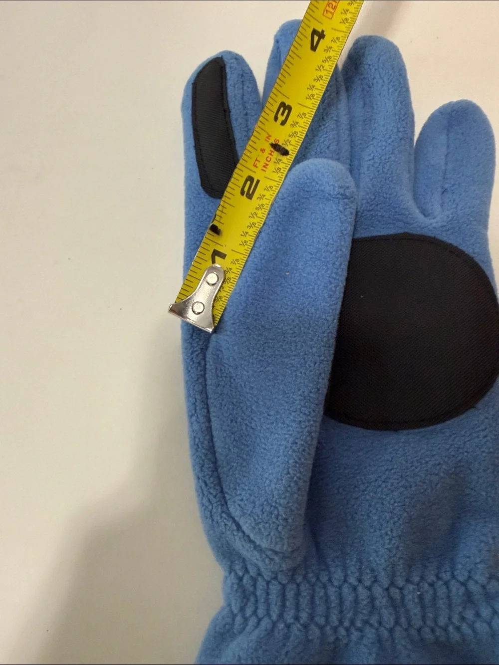 Lands' End Blue Fleece Gloves with Black Trim